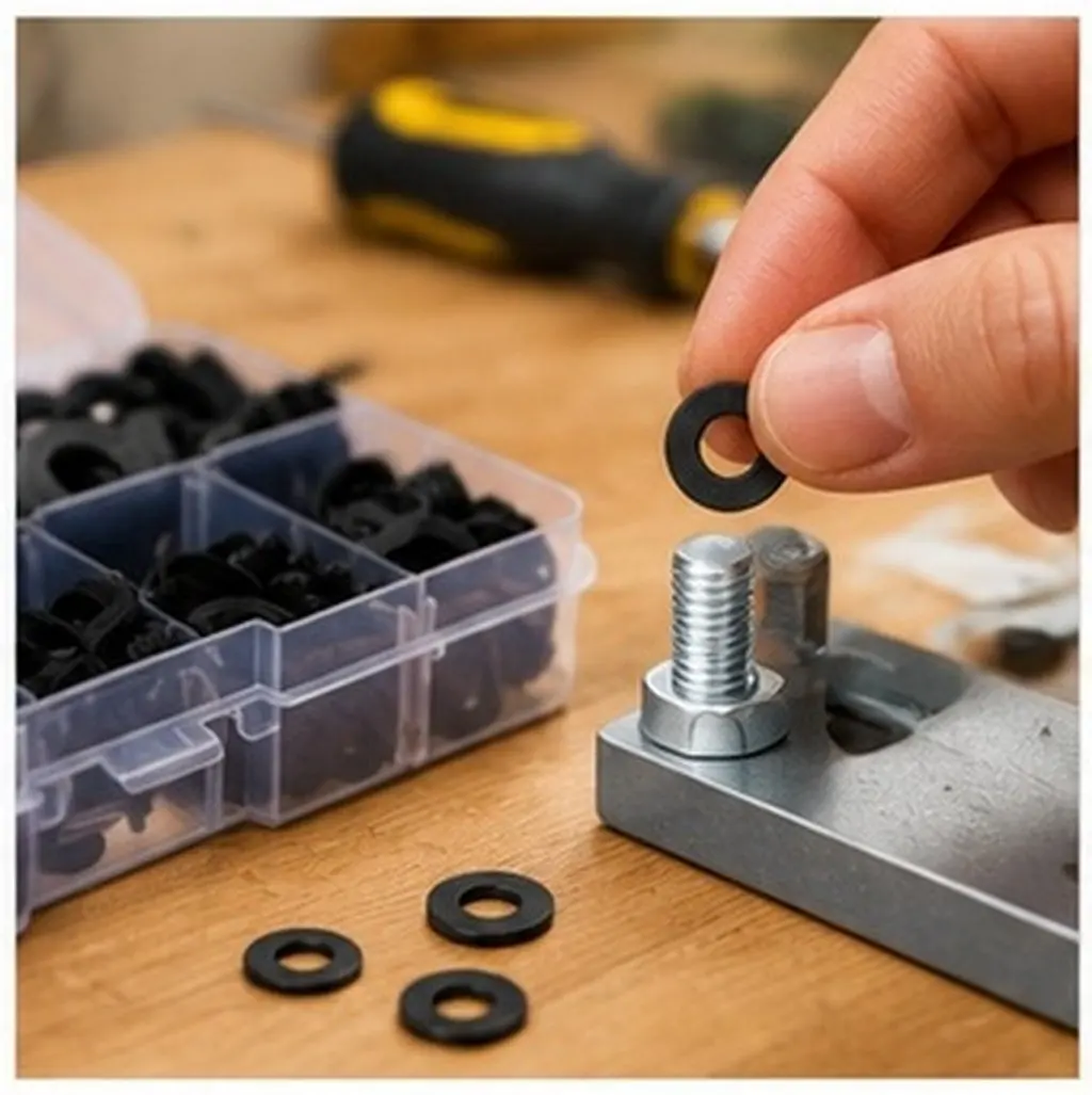 350Pcs Nylon Washer Set Organized Storage Box For Builder Flat Washers Assortment Insulated Gasket Spacers Sealers