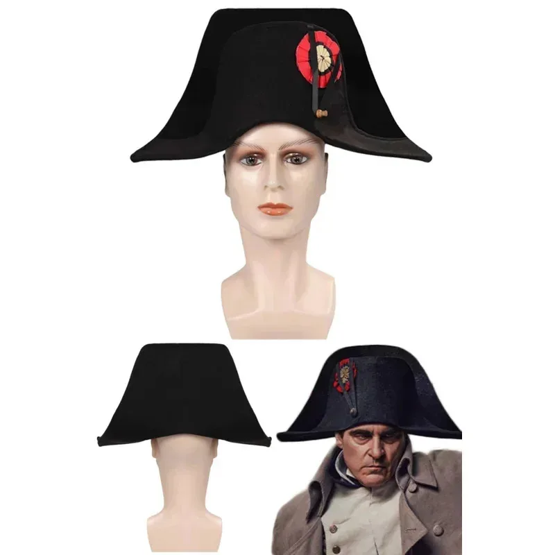 Adulto almirante bícexnio chapéu capitães franceses boné napoleão fantasia cosplay traje acessório halloween carnaval festa adereços presentes