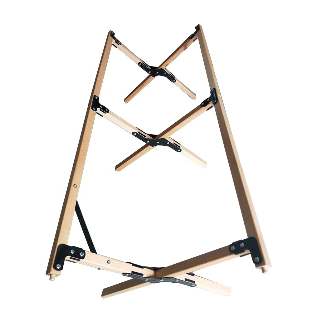 طاولة قهوة خشبية قابلة للطي للتخييم والنزهات #4