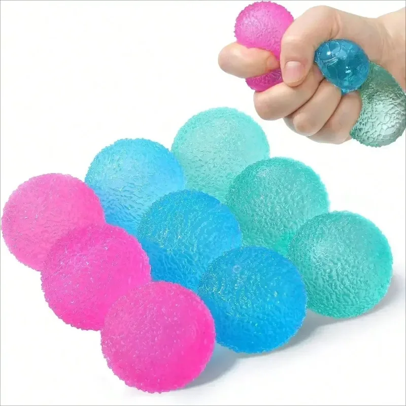 2/3/4/6/8PCS Textured Stress Ball 4CM - Slow Rising Maltose Gel Squeeze Toy, Soft Sensory Fidget for Kids, Stress Relief & Decompression Hand Exercise Ball, Classroom Prizes & Party Favors Squeeze Toys Anti Stress