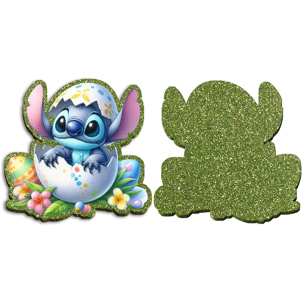 ديزني أرنب غرزة بيضة عيد الفصح 40 مللي متر 50 مللي متر بريق الاكريليك فلاتباك كرام الحرفية ل جراب هاتف شارة قلادة DIY بها بنفسك الانحناء