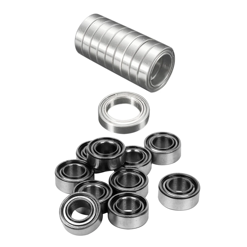 

10Pcs Miniature Sealed Metal Shielded Metric Radial Ball Bearing Model: MR105 ZZ 5X10X4MM & 10Pcs 6701 ZZ 12X18X4MM