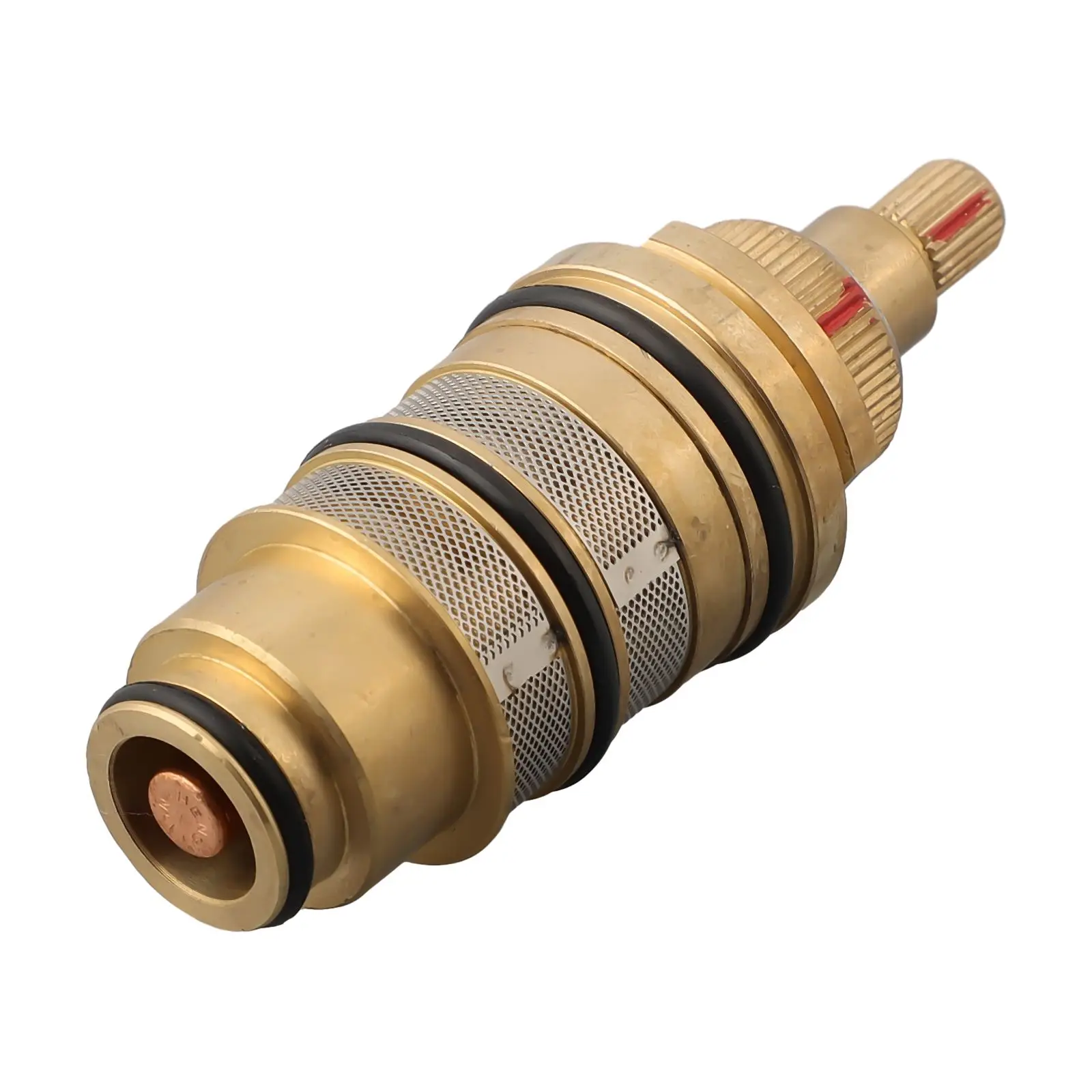 

Thermostatic Cartridge For Shower Bar Valve Golden Good Stability Spool Control Precision Built-in Thermal Components