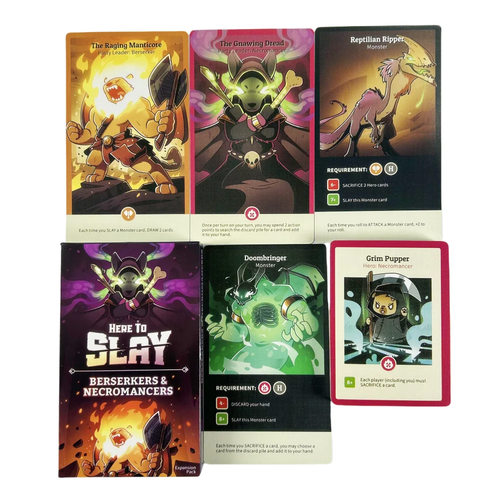 Here to Slay Card Game Here to Sleigh Holiday Expansion Pack Strategic Role Playing Card Game 2-6 Player