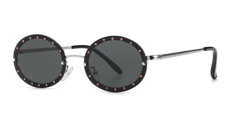 46127 Luxus-Sonnenbrille mit Diamantrahmen, Damenmode, kleine Größe, ovaler Sonnenschutz, Vintage-Schutz, UV400 – Detail 24