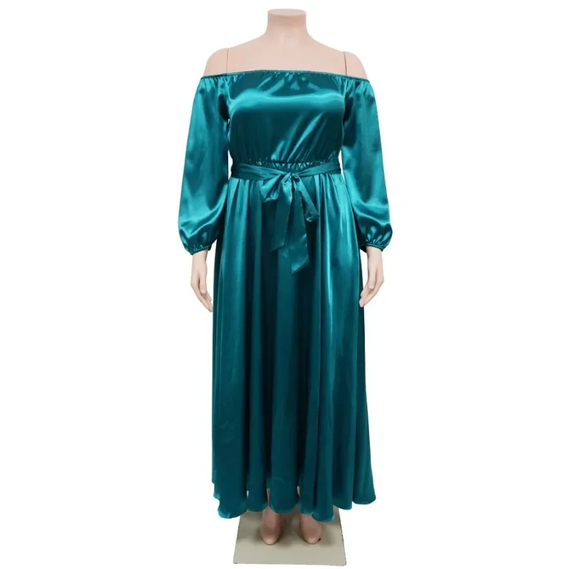 

African Dresses for Women Summer African Long Sleeve Gold Green Plus Size Long Maxi Dress Gowns Dashiki Africa Clothing XL-5XL