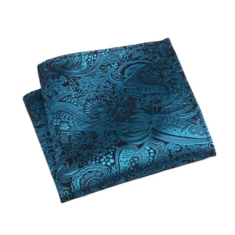 Popolare fazzoletto di seta quadrato 23CM per uomo Gentlemen asciugamano tascabile Jacquard classico per il regalo di natale della festa nuziale di capodanno