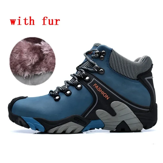 Men Boots Size 38-46 Fashion Men Winter Boots Waterproof Men Snow Boots Lace Up Men Ankle Boots Warm Winter Shoes Male