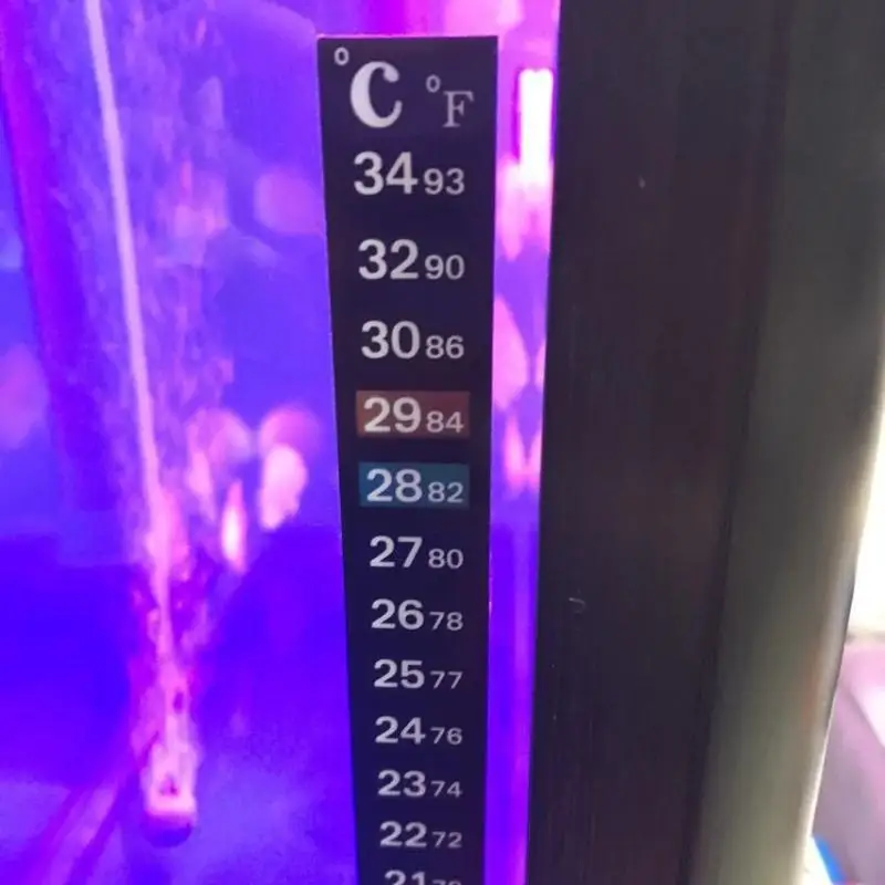 3 Pcs Digital Aquarium  Strip Stick On Fish Tank Dual Scale Color Change Temperature Measurement Sticker Tool