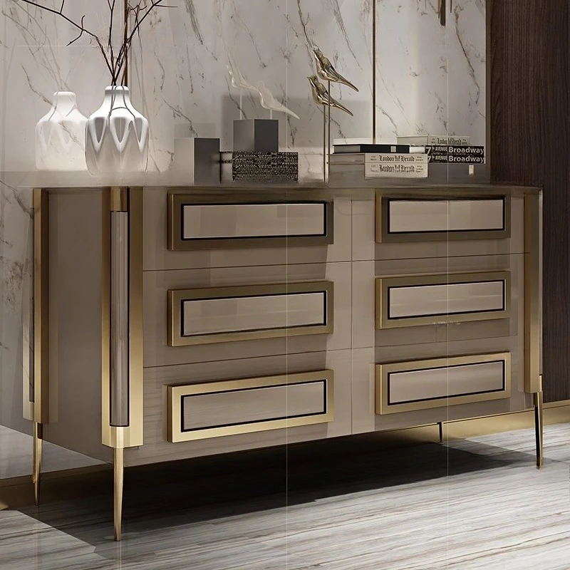 

Postmodern light luxury dining side cabinets Simple porch cabinets Italian minimalist drawers Nordic foyer cabinets American