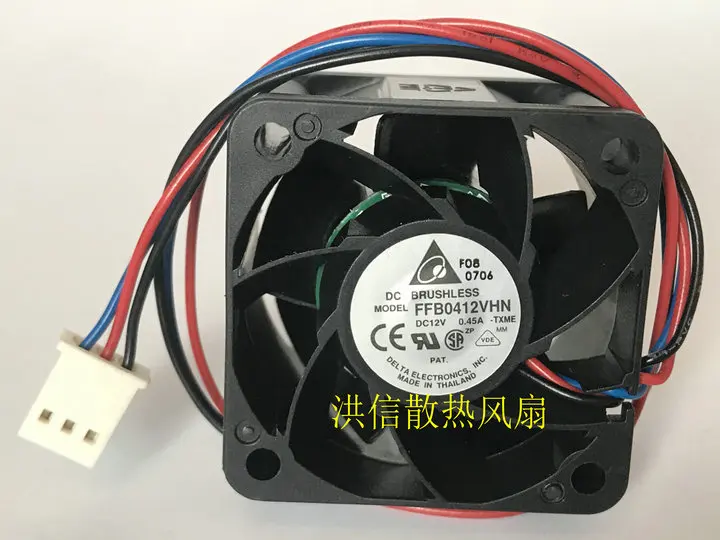 Delta Electronics FFB0412VHN TXME DC 12V 0.45A 40x40x28mm 3-Wire Server Cooling Fan