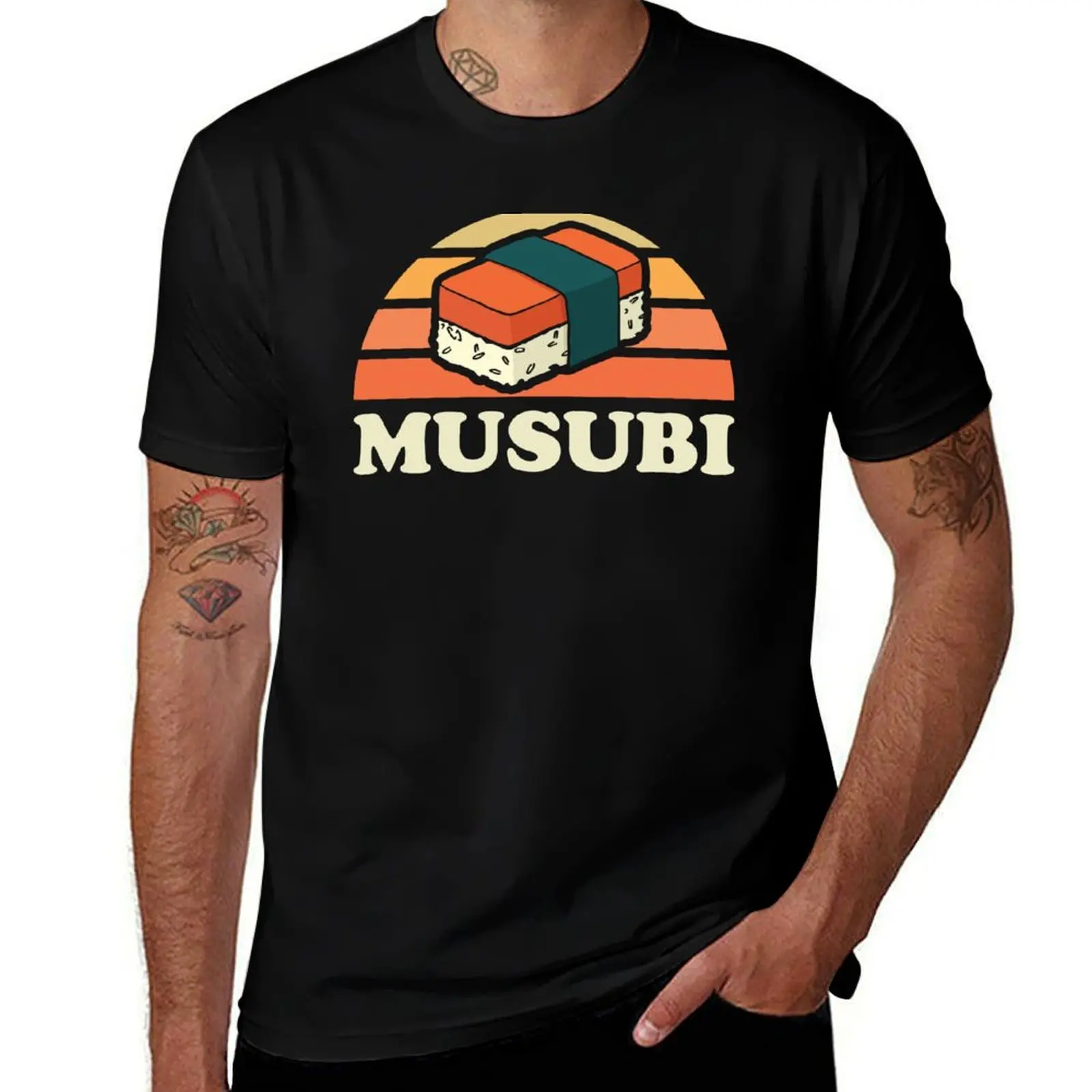 

Musubi Retro Hawaiian Sunset T-Shirt plus size clothes anime shirt oversizeds t shirts for men pack