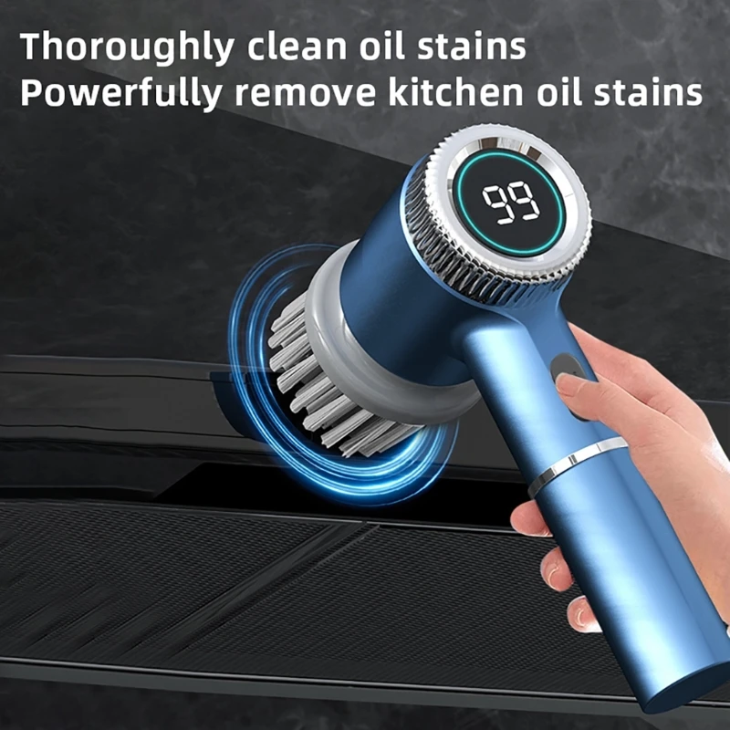 Professional Cleaning Brush Handhelds Rechargeables Electric Cleaning Brush Kitchen Dishwashing Pots Bottles Brush Cleaner