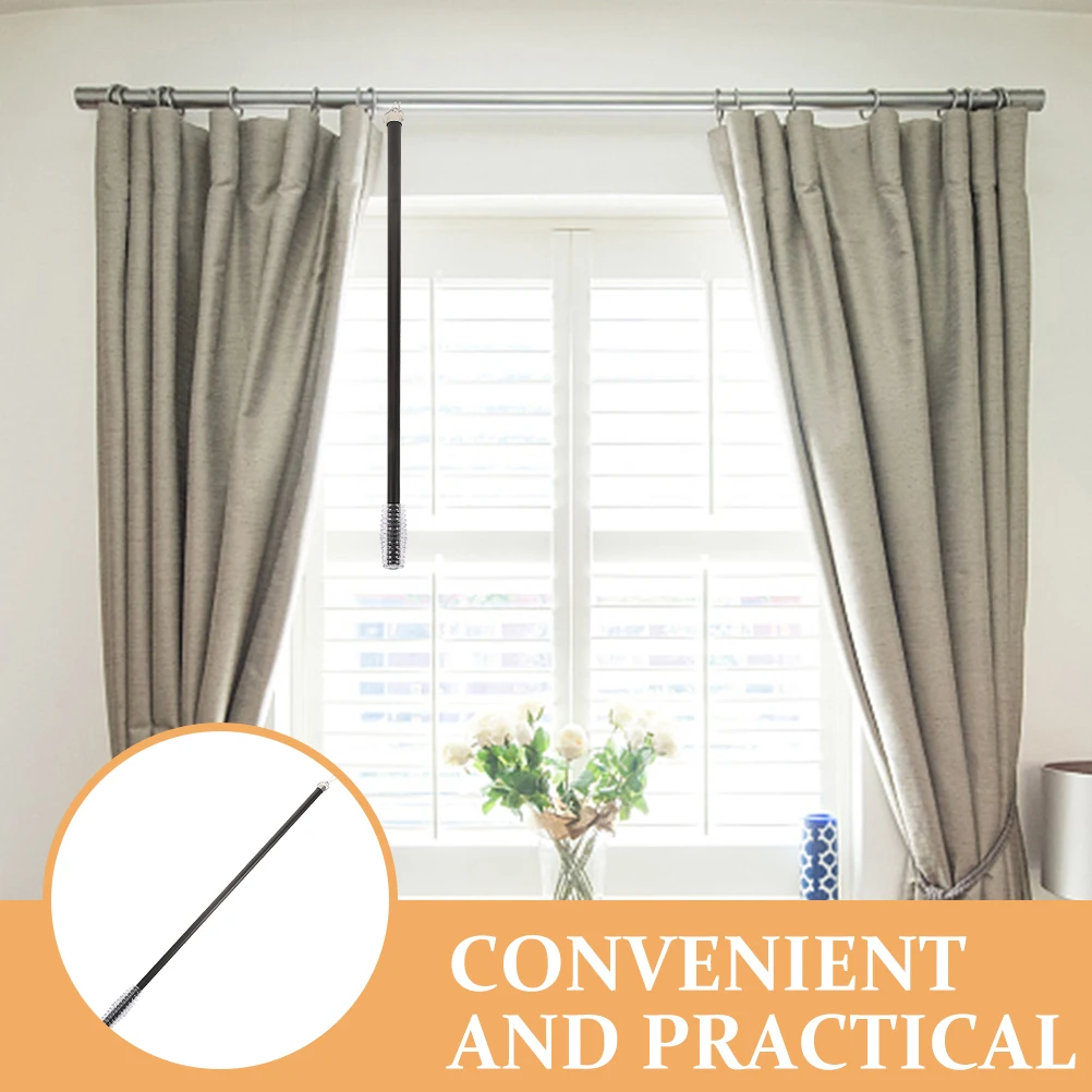 

Curtain Pull Rod 60cm Aluminum Manual Sliding Design Drapery Wand Stick Pole Window Blinds Vertical Drapes Hardware