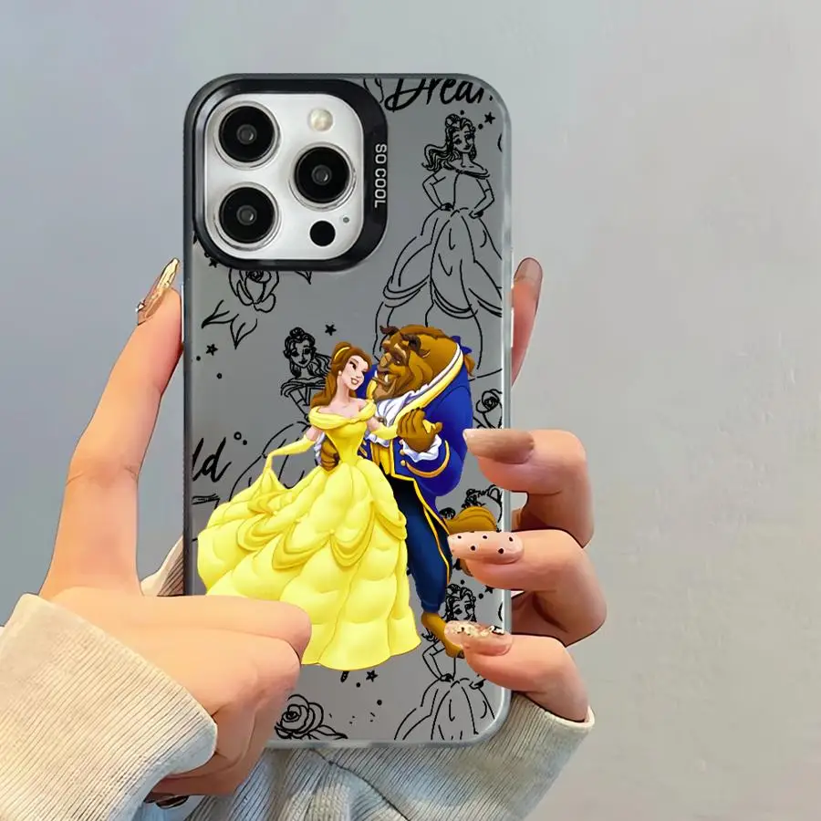 귀여운 미녀와 야수 삼성 갤럭시 S25 S24 S23 S22 S21 S20 노트20 FE 울트라 엣지 플러스 4G 5G 무광 후면 커버 폰 케이스