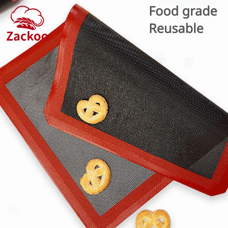 

Zackoo Silicone Non Stick Perforated Baking Mat for Bake Pans Cookie /Bread/ Macaroon Pastry Cookie Making Oven Sheet Liner Pad