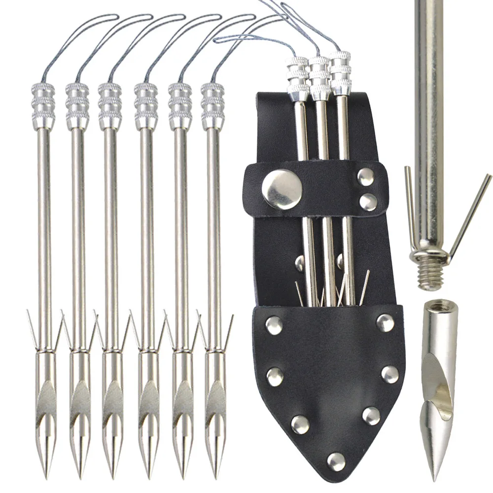 

6X наконечники для стрел для лука, дартс, колчан, катапульта, наконечники из нержавеющей стали, лук для стрельбы из лука, охотничья рыболовная мишень, стрельба на открытом воздухе