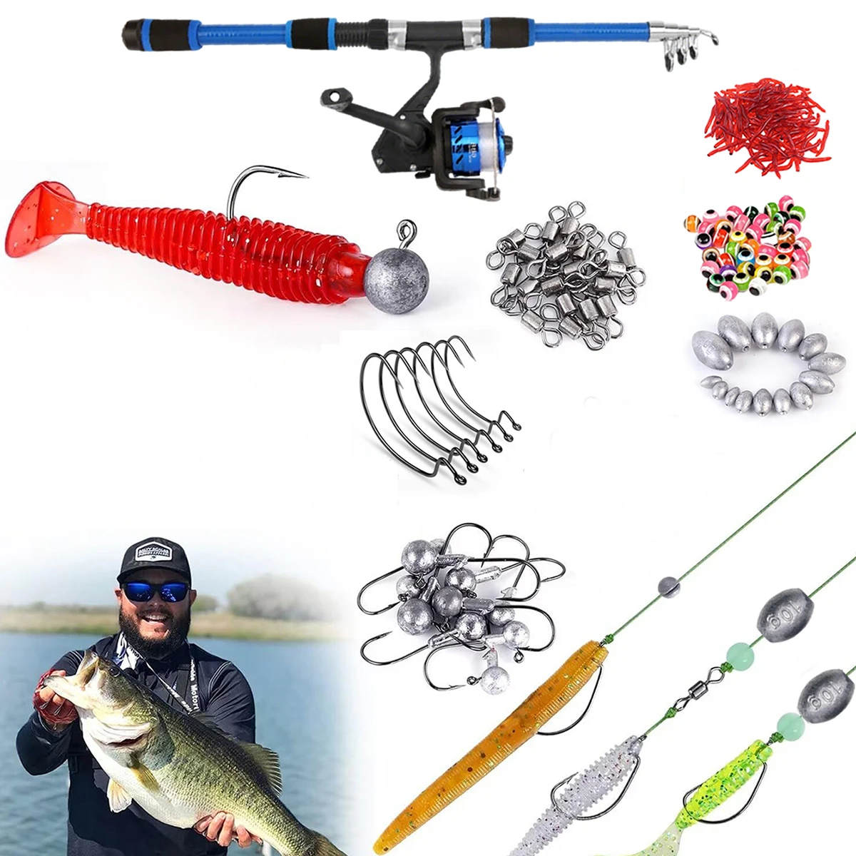 91/86Pcs Beginner Fishing Comb - Fishing Equipment For Kids 评论和价格