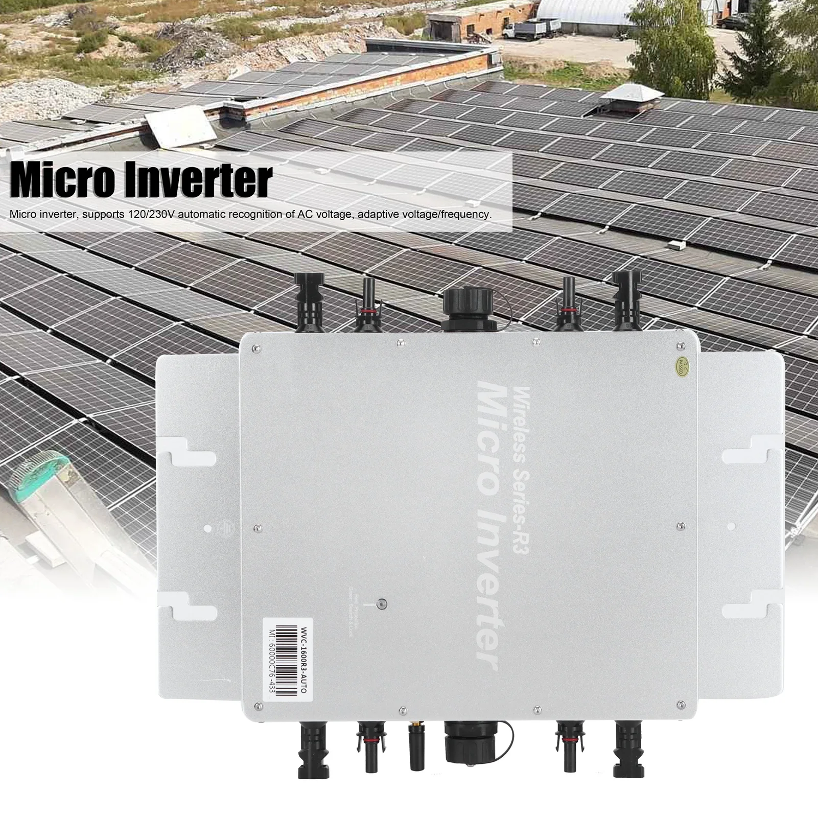 Power Generation System Solar Photovoltaic Power System WVC‑1600  Inverter 120/230V Automatic Identification