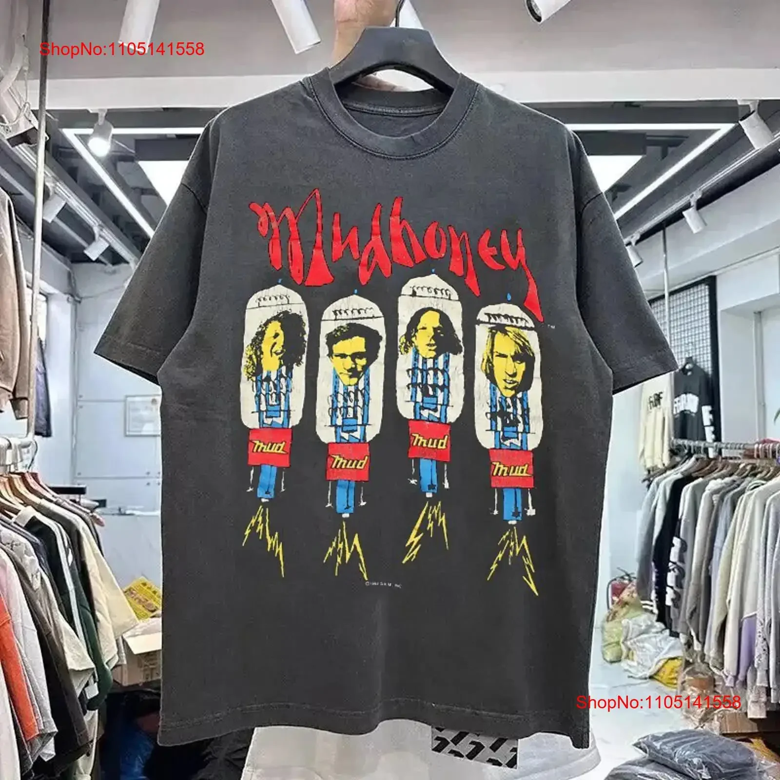 

Винтажная черная футболка Mudhoney Band 90-х годов, редкий дизайн, репринт WA0819, винтажная стильная мужская футболка унисекс, удобная и универсальная