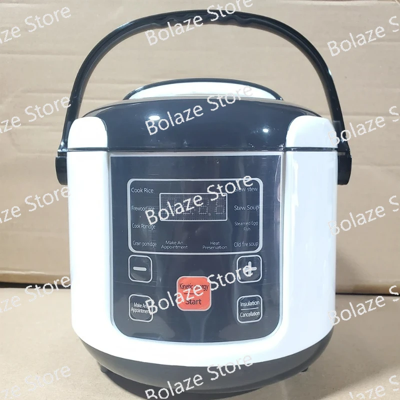 12V 24V 220V Portable Electric Rice Cooker 2L Timing Reservation Food Heating Cooking Steamer Soup Stew Pot Steamer Cooker