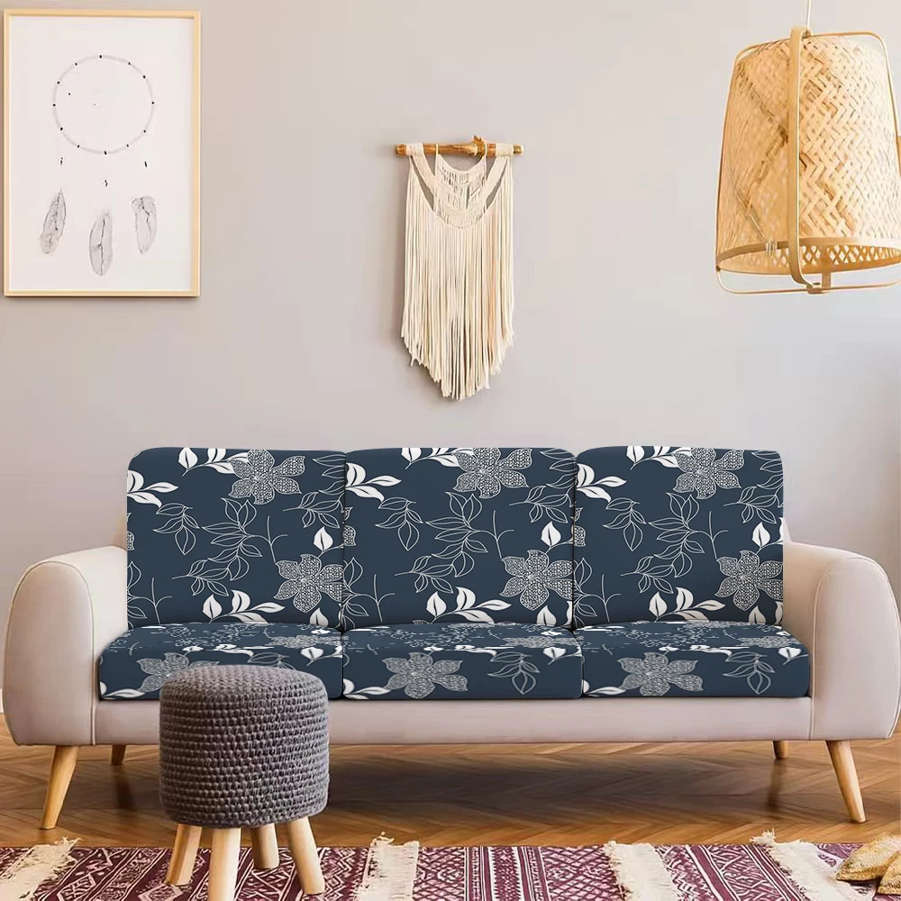 Summer Outdoor Sofa Cover with Floral Pattern, Milk Silk Material, Elastic Fit, Pet - Friendly, Machine -