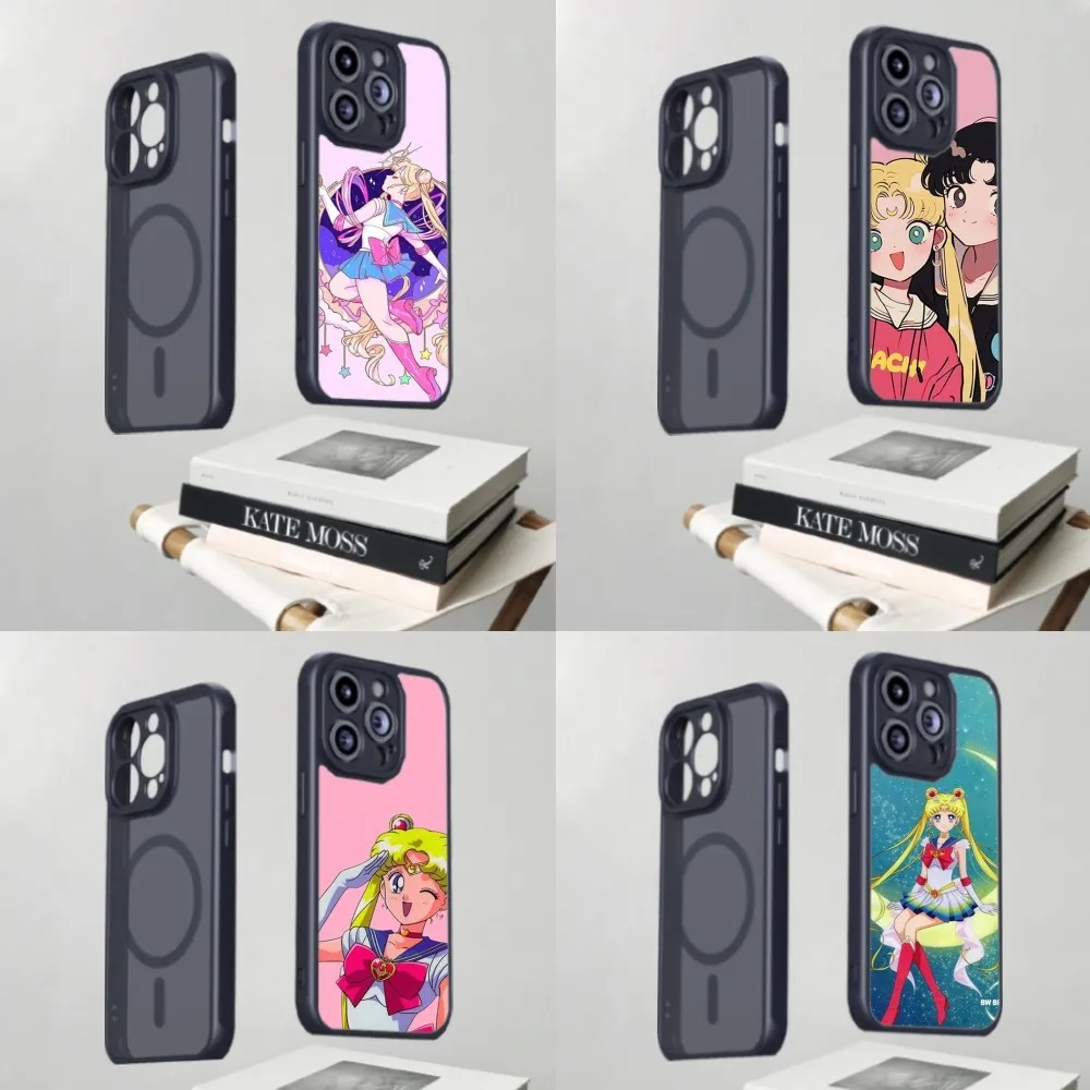 S-Sailor Mmoon Phone Case For IPhone 15 14 13 Pro Max 11 12 Mini Alex Mirror For Magsafe Wireless Charging Cover