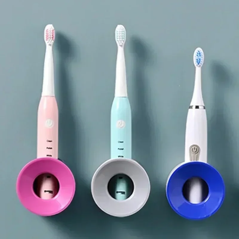 Electric Toothbrush Holder, Double Hole Self-adhesive Holder, Wall Mounted, Saves Storage Space, Bathroom Accessories