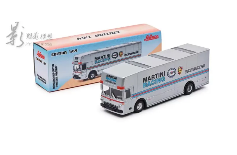 

Коллекция автомобилей Schuco 1/64 Renntransporter Martini Racing, литые модели автомобилей, лимитированная коллекция, хобби-игрушки