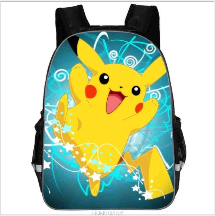 11-16 cali Pokemon plecak Umbreon Pikachu Charmander torby szkolne Anime podwójny plecak podstawowy dla dzieci chłopcy dziewczęta Mochilas