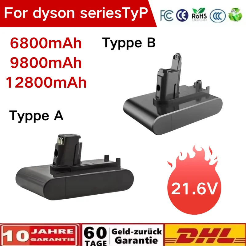 

NEW Original Replacement 22.2V B 6.8-12.8Ah DC31 Type-B Battery for Dyson DC31 DC31B DC35 DC44 DC45 Handheld Power Tool Battery