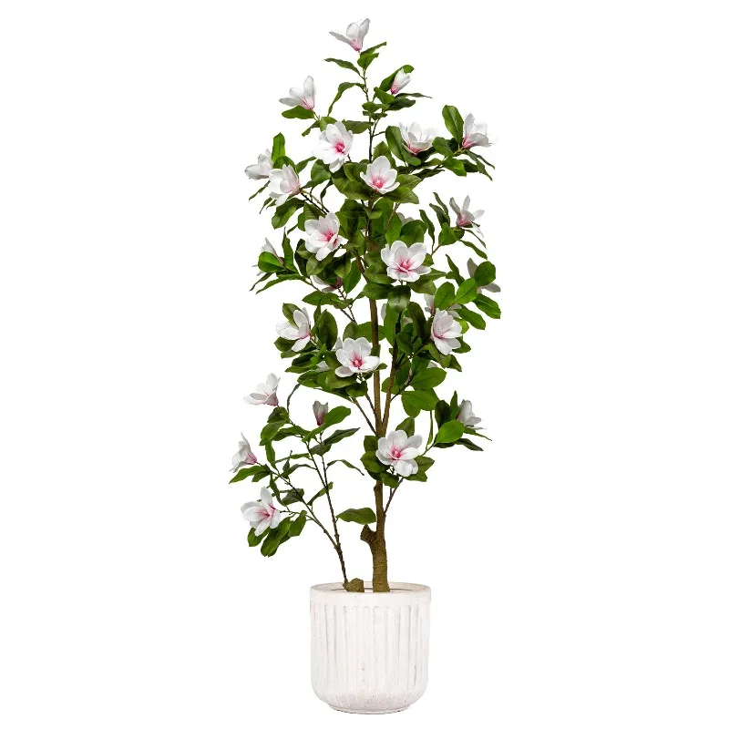 

Large Artificial Magnolia Flower Fake Plant Potted Plant Indoor Advanced Bionic Floor Ornament