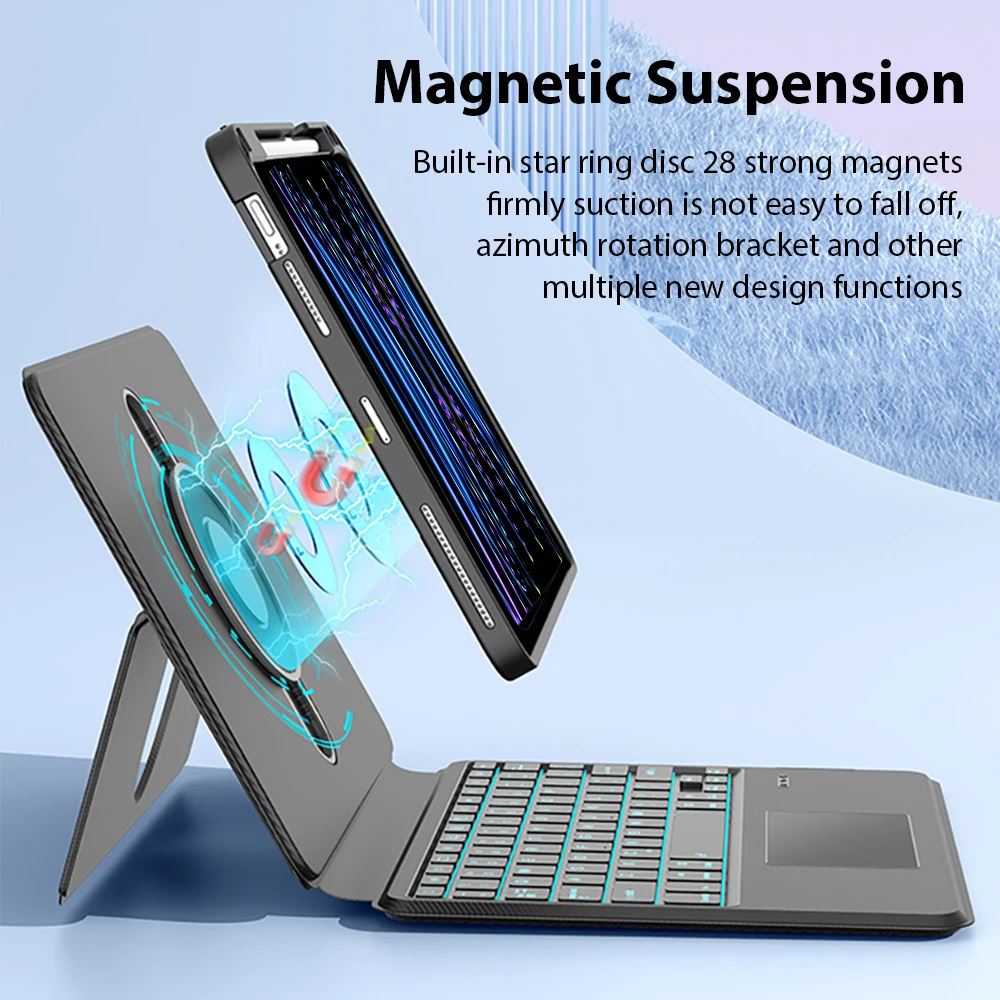 Dla Ipad Pro 13 11 12.9 12 9 M4 M2 Magic Keyboard Case Air 5 4 10 9 8. generacji 10.9 10 9 10.2 Funda 2024 Stand Cover