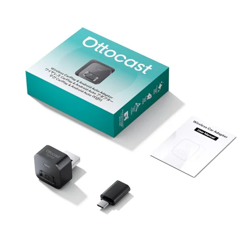 Беспроводной Адаптер OTTOCAST Mini Dot Для CarPlay И Android Auto 2-в-1, Wi-Fi 5.2, Plug And Play Для Toyota, VW