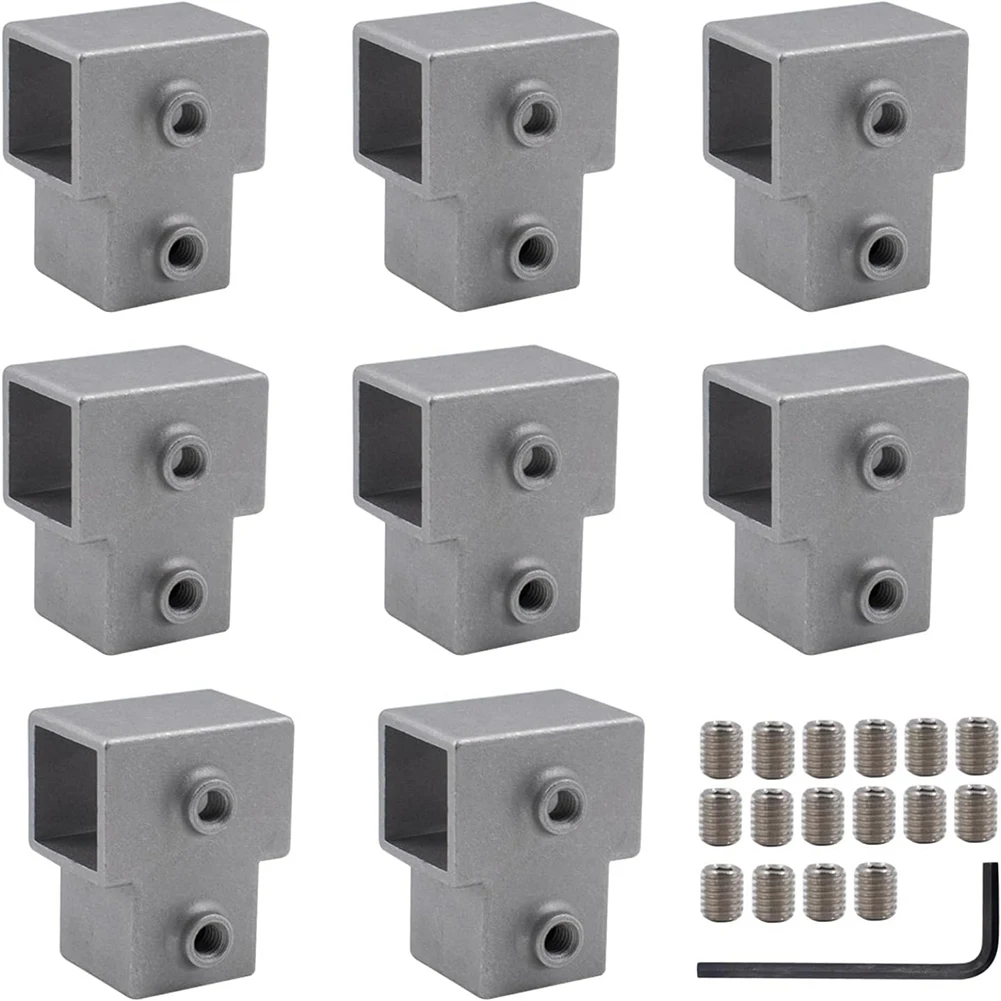 1'' 25 Mm Square Tube Connector High Strength Aluminum Tube Connector Frame Bracket Aluminum Alloy Slide-in Installation