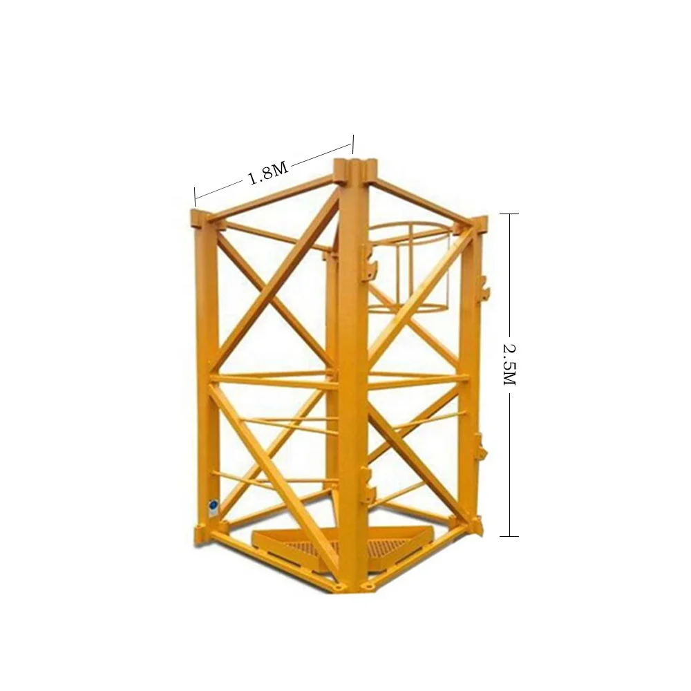 SCM 8T/10T/12T Flat Tower Crane Spare Part L46A1 L68B2  L69B2 Mast Section with Ladders