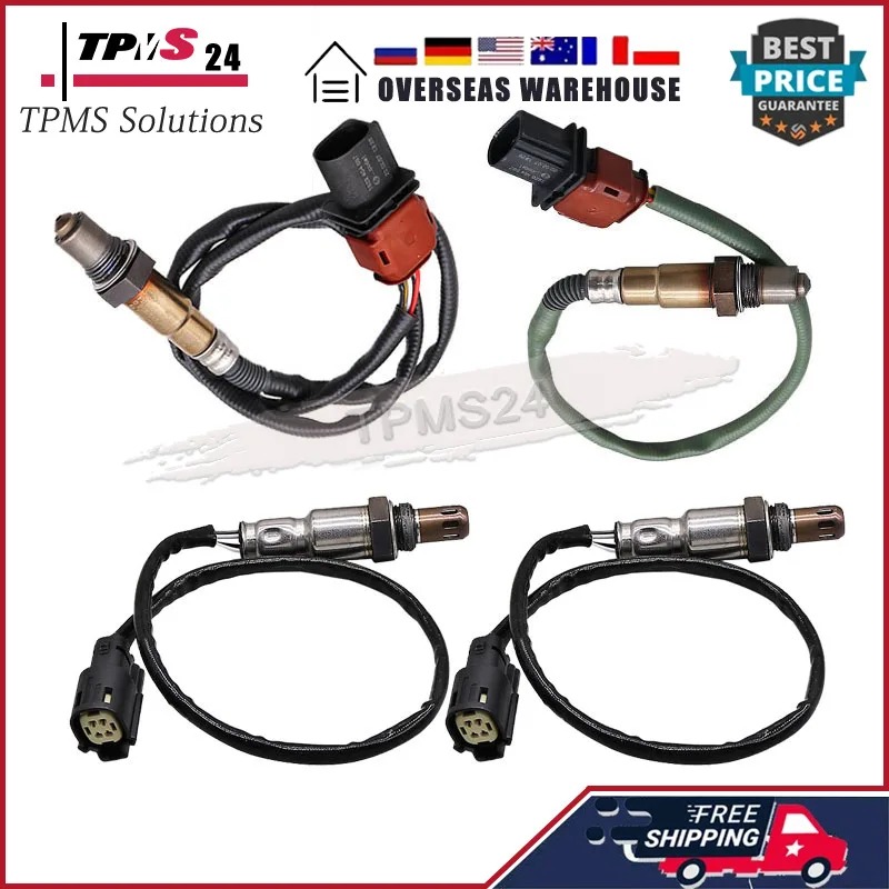 4Pcs Oxygen O2 Lambda Sensor 234-5174 234-5173 234-4968 E1GA-9Y460-GA F1FA-9Y460-CA FL3Z9G444B FOR 2015-2017 FORD F-150 2.7L