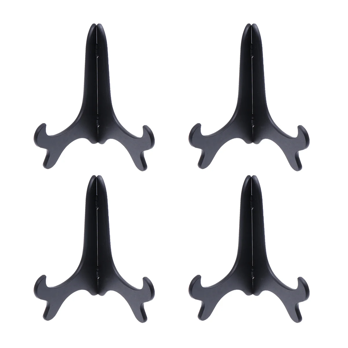 

4pcs Bowl Plate Rack Black Plastic Dish Drying Storage Organizer Space Saving Vertical Tray Kitchen Hotel Restaurant Use Dish