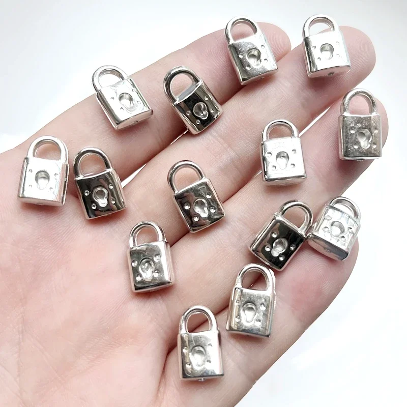 20pcs16*9mm acrylic lock charm DIY jewelry making necklace pendants, found padlock accessories, handicraft supplies