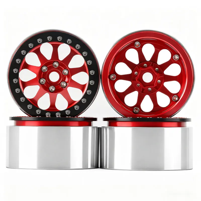 PYFORE RC Remote control car upgrade accessories Model 2.2-inch Climbing Car MK07 Yikong TRX4 Water Drop Metal Wheel Y08 4pc