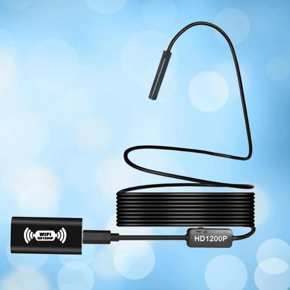 Telecamera di ispezione periscopio impermeabile da 5 m 1200p IP68 per cavo rigido con luci a LED per tablet PC Ios Phone