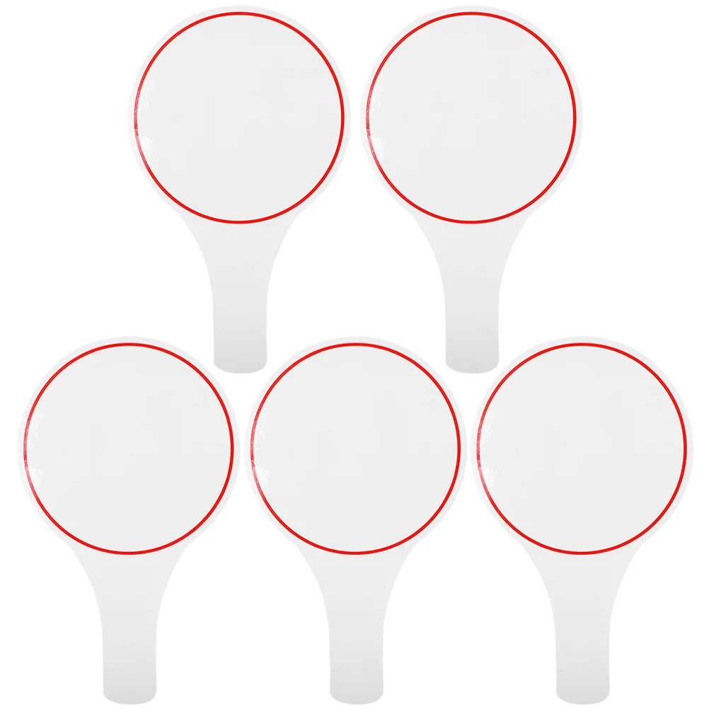 5 Pcs Dry Erase Answer Paddles Handheld White Scoreboard Small Boards Signed Picture Student