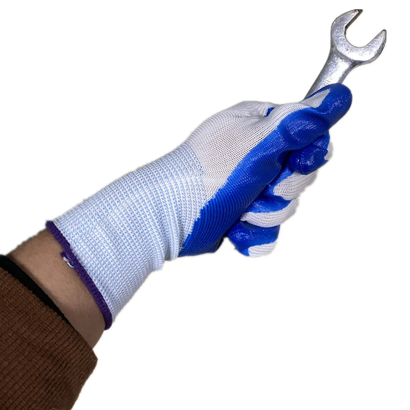 10-20pc pairs of nitrile safety coated work gloves, PU gloves and palm coated mechanical work gloves, obtained CE EN388