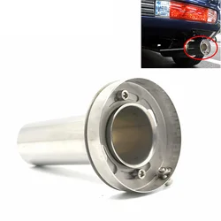 Silenciador de escape Universal para coche, silenciador de escape ajustable de acero inoxidable cromado, 85mm, 3,5