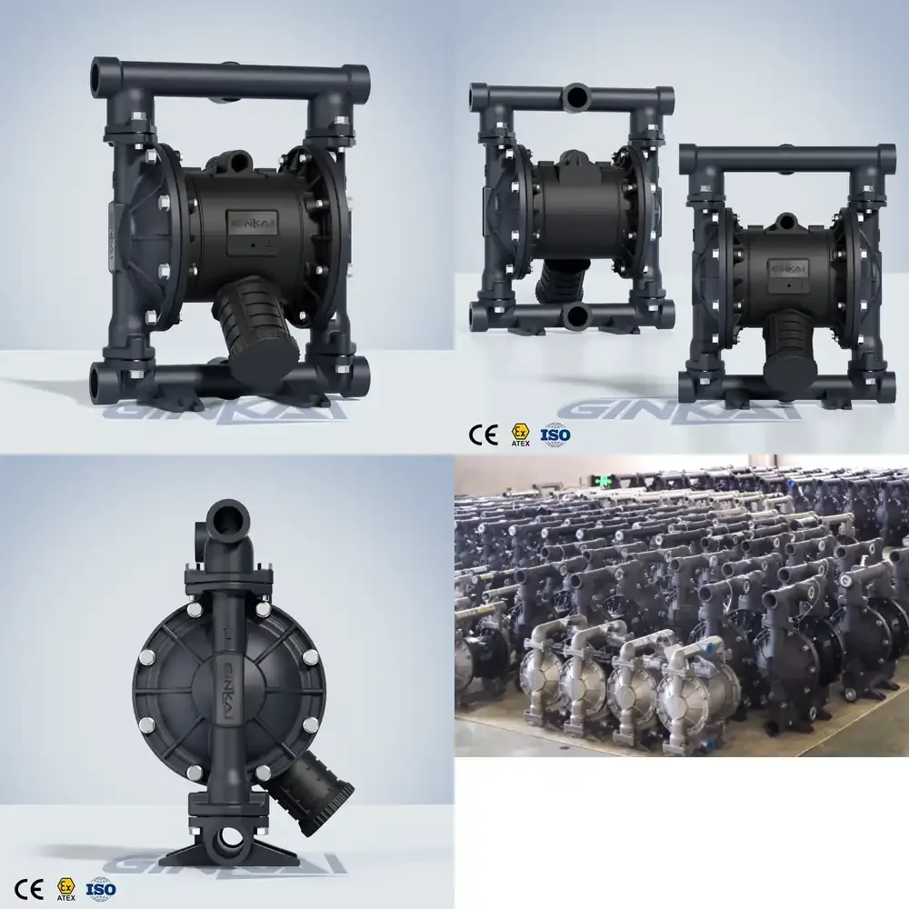 

for GK 1 inch 25mm aluminum alloy air operated double diaphragm pump for fuel pneumatic membrane fluid transfer