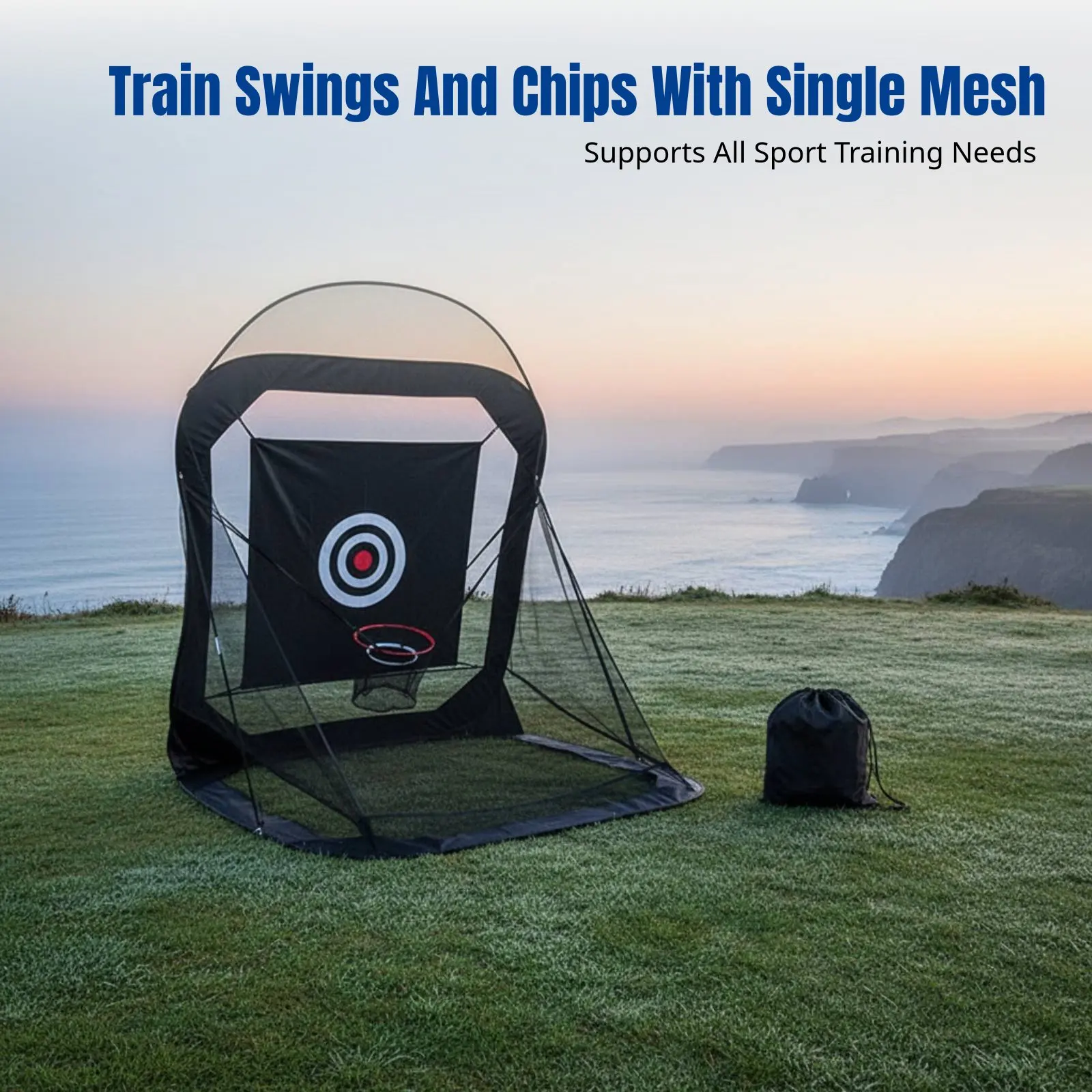 

Sports Practice Net, Portable Chipping Net, Stroke Training Equipment, Indoor Outdoor, Automatic Ball Return