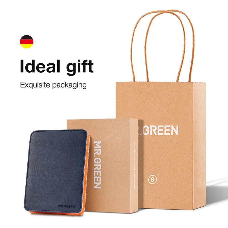 MR.GREEN 매니큐어 세트 9 in 1 전문 실용 키트(가죽 케이스 포함) 스테인레스 스틸 손톱깎이 개인 관리 도구