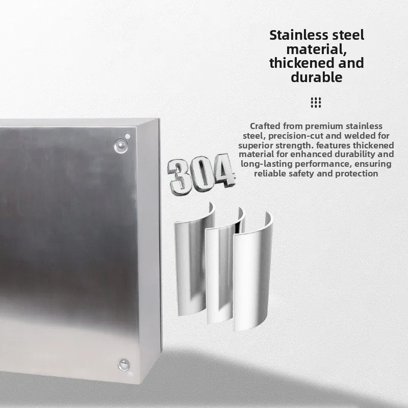 Stainless Steel 304 Distribution Box IP66 Waterproof Sealing Control Box Monitoring Cabinet Electronic Control Base Box