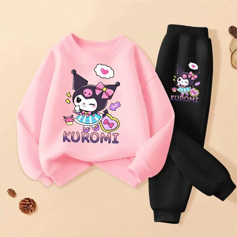 Frühling Herbst Kinderbekleidungssets Mädchen Neue Cartoon-Print Sweatshirts und Jogginghosen 2-teilige Sets Atmungsaktiver Kinder-Trainingsanzug – Detail 3