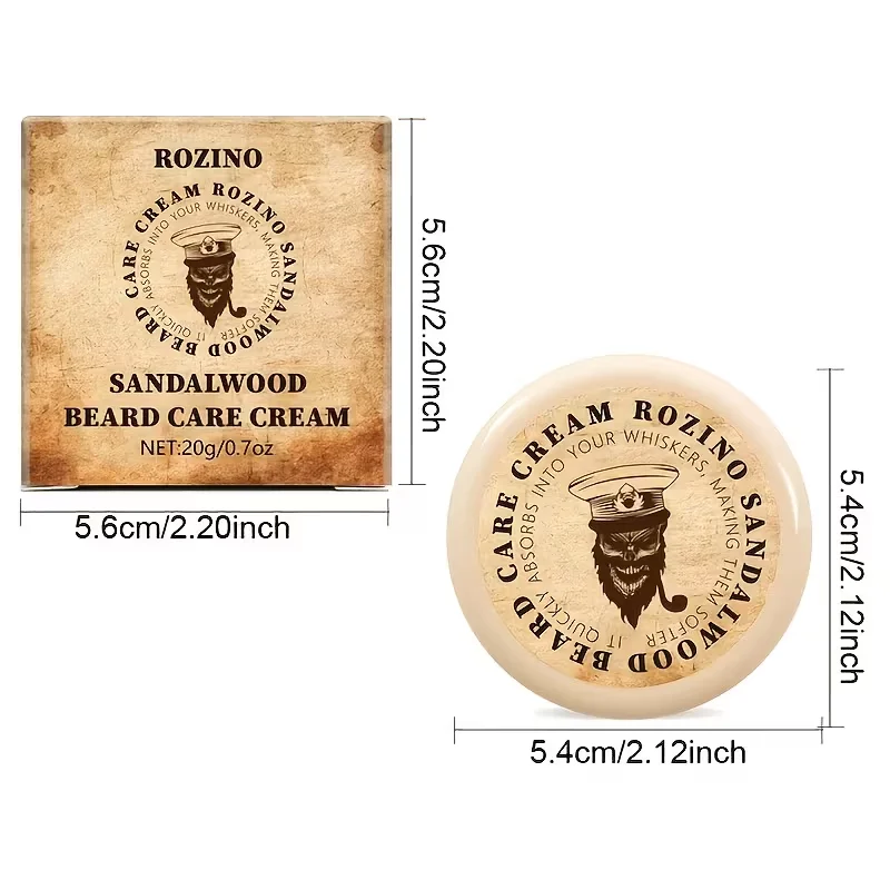 【Herbst- und Winter-Anti-Trockenheits-, Anti-Frizz- & Multi-Effekt-All-In-One】Premium-Sandelholz-Bartbalsam für Männer, 20g, fester Balsam, glättet Frizz sofort mit nur einem Auftragen, spendet sofortige Feuchtigkeit, macht den Bart weich, glättet Frizz, bietet einen moderaten Styling-Effekt, 72 Stunden lang anhaltende Feuchtigkeitspflege, beseitigt trockene, gespaltene Enden und Frizz, ermöglicht die einfache Gestaltung verschiedener Bartstile, geeignet für Dating und tägliche Bartpflege. – Detail 5